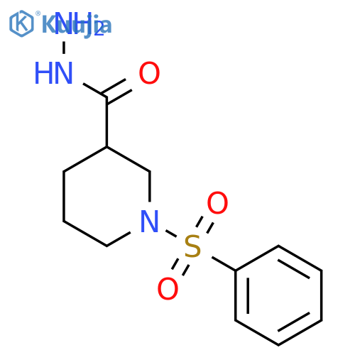 1-(Phenylsulfonyl)piperidine-3-carbohydrazide structure