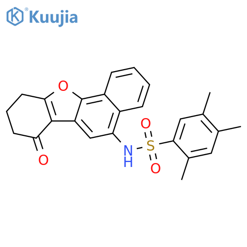2,4,5-trimethyl-N-{12-oxo-17-oxatetracyclo8.7.0.0^{2,7}.0^{11,16}heptadeca-1,3,5,7,9,11(16)-hexaen-8-yl}benzene-1-sulfonamide structure