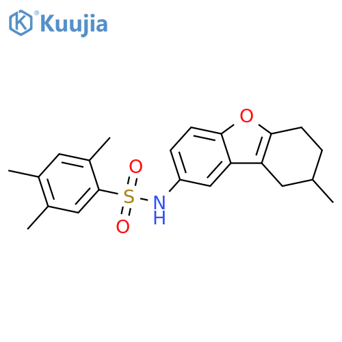 2,4,5-trimethyl-N-{12-methyl-8-oxatricyclo7.4.0.0^{2,7}trideca-1(9),2(7),3,5-tetraen-4-yl}benzene-1-sulfonamide structure
