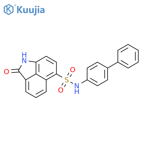 N-[1,1'-biphenyl]-4-yl-2-oxo-1,2-dihydrobenzo[cd]indole-6-sulfonamide structure