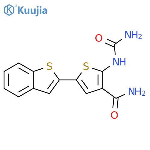 3-Thiophenecarboxamide,2-[(aminocarbonyl)amino]-5-benzo[b]thien-2-yl- structure