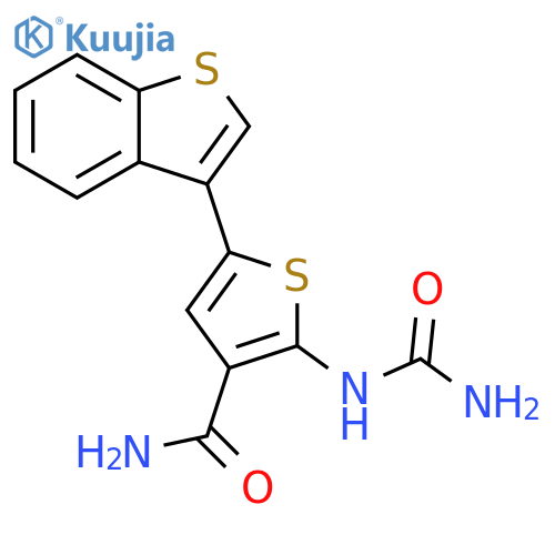 3-Thiophenecarboxamide,2-[(aminocarbonyl)amino]-5-benzo[b]thien-3-yl- structure