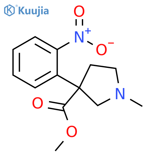 3-Pyrrolidinecarboxylic acid, 1-methyl-3-(2-nitrophenyl)-, methyl ester structure