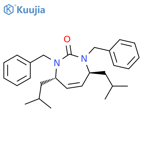 2H-1,3-Diazepin-2-one,1,3,4,7-tetrahydro-4,7-bis(2-methylpropyl)-1,3-bis(phenylmethyl)-,(4S,7S)- structure