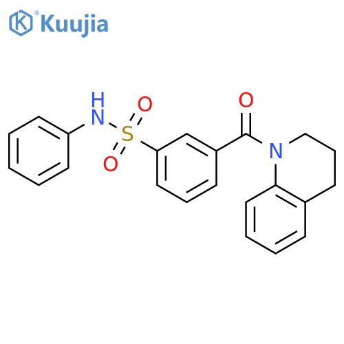 QUINOLINE, 1,2,3,4-TETRAHYDRO-1-[3-[(PHENYLAMINO)SULFONYL]BENZOYL]- structure