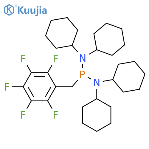 Methylene, [bis(dicyclohexylamino)phosphino](pentafluorophenyl)- structure