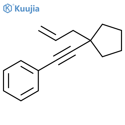 Benzene, [[1-(2-propenyl)cyclopentyl]ethynyl]- structure