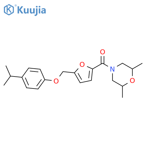 <br>(2,6-Dimethyl-morpholin-4-yl)-[5-(4-isopropyl-phenoxymethyl)-furan-2-yl]-me thanone structure