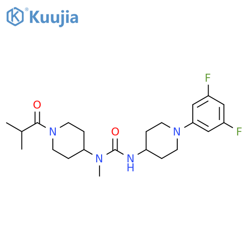 4-Piperidinamine,N-[[[1-(3,5-difluorophenyl)-4-piperidinyl]amino]carbonyl]-N-methyl-1-(2-methyl-1-oxopropyl)- structure
