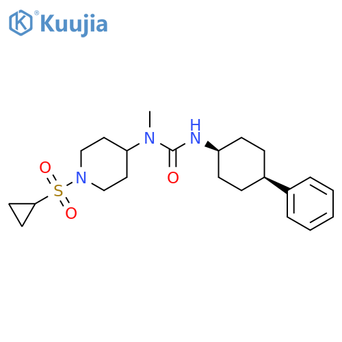 4-Piperidinamine,1-(cyclopropylsulfonyl)-N-methyl-N-[[(cis-4-phenylcyclohexyl)amino]carbonyl]- structure
