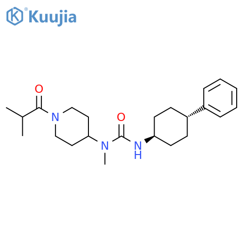 4-Piperidinamine,N-methyl-1-(2-methyl-1-oxopropyl)-N-[[(trans-4-phenylcyclohexyl)amino]carbonyl]- structure