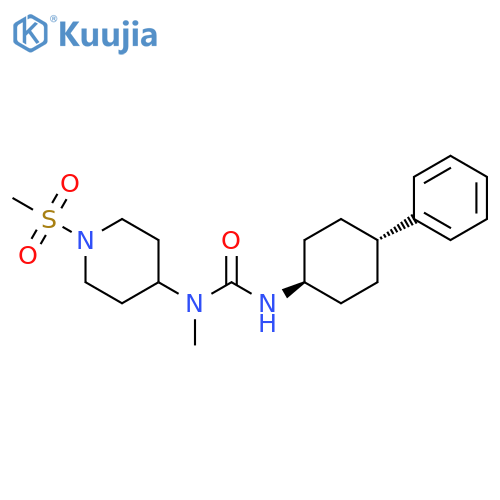 4-Piperidinamine,N-methyl-1-(methylsulfonyl)-N-[[(trans-4-phenylcyclohexyl)amino]carbonyl]- structure