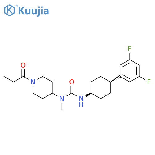 4-Piperidinamine,N-[[[trans-4-(3,5-difluorophenyl)cyclohexyl]amino]carbonyl]-N-methyl-1-(1-oxopropyl)- structure