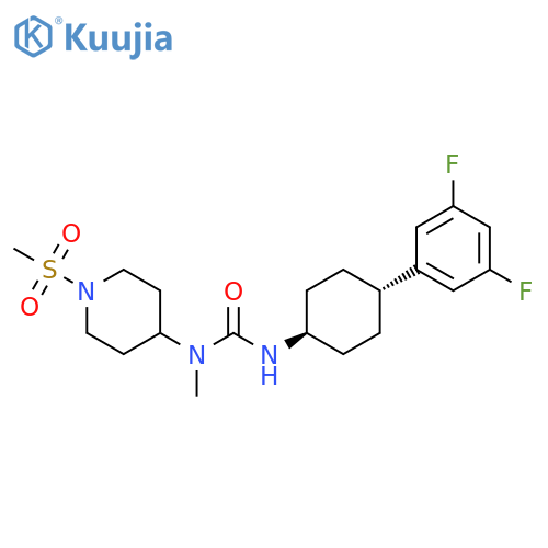 4-Piperidinamine,N-[[[trans-4-(3,5-difluorophenyl)cyclohexyl]amino]carbonyl]-N-methyl-1-(methylsulfonyl)- structure