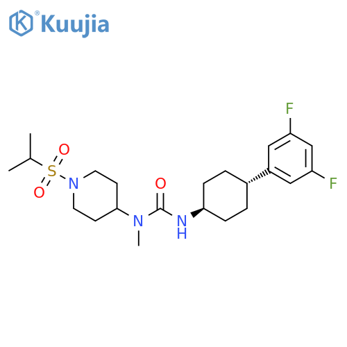 4-Piperidinamine,N-[[[trans-4-(3,5-difluorophenyl)cyclohexyl]amino]carbonyl]-N-methyl-1-[(1-methylethyl)sulfonyl]- structure