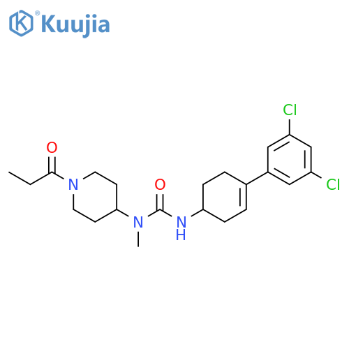 4-Piperidinamine,N-[[[4-(3,5-dichlorophenyl)-3-cyclohexen-1-yl]amino]carbonyl]-N-methyl-1-(1-oxopropyl)- structure