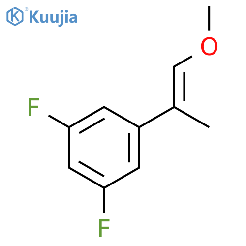 Benzene, 1,3-difluoro-5-(2-methoxy-1-methylethenyl)- structure