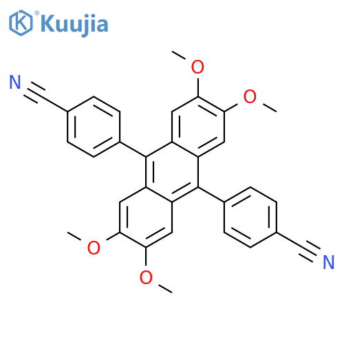 Benzonitrile, 4,4'-(2,3,6,7-tetramethoxy-9,10-anthracenediyl)bis- structure