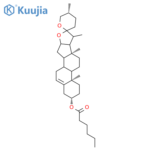 (3β,8ξ,9ξ,14ξ,16ξ,17ξ,20r,22ξ,25r)-spirost-5-en-3-yl Hexanoate structure