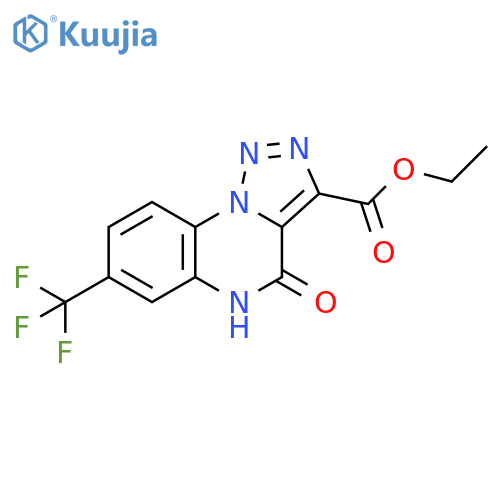 [1,2,3]Triazolo[1,5-a]quinoxaline-3-carboxylic acid,4,5-dihydro-4-oxo-7-(trifluoromethyl)-, ethyl ester structure
