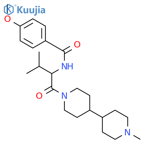 Benzamide,4-methoxy-N-[(1R)-2-methyl-1-[(1'-methyl[4,4'-bipiperidin]-1-yl)carbonyl]propyl]- structure