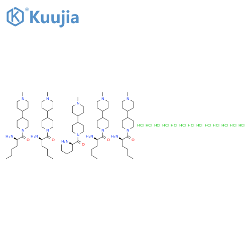 4,4'-BIPIPERIDINE, 1-[(2R)-2-AMINO-1-OXOHEXYL]-1'-METHYL-, HYDROCHLORIDE(5:13) structure