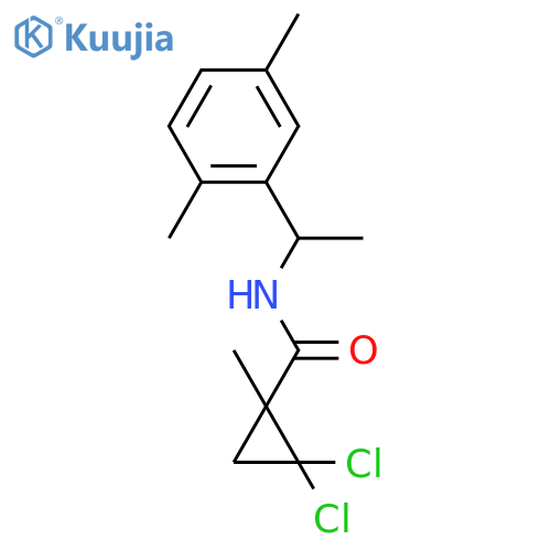 <br>2,2-dichloro-N-[1-(2,5-dimethylphenyl)ethyl]-1-methylcyclopropanecarboxamid e structure