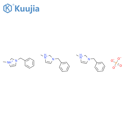 1H-Imidazolium, 1-methyl-3-(phenylmethyl)-, phosphate (3:1) structure
