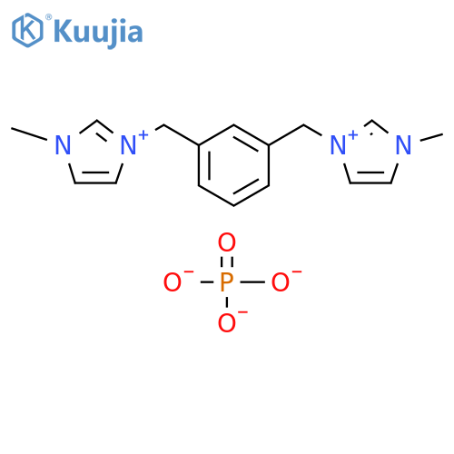 1H-Imidazolium, 1,1'-[1,3-phenylenebis(methylene)]bis[3-methyl-,phosphate (3:2) structure
