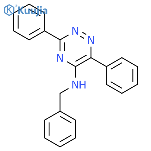 1,2,4-Triazin-5-amine, 3,6-diphenyl-N-(phenylmethyl)- structure
