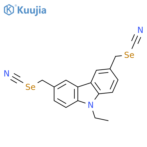 Selenocyanic acid, (9-ethyl-9H-carbazole-3,6-diyl)bis(methylene) ester structure