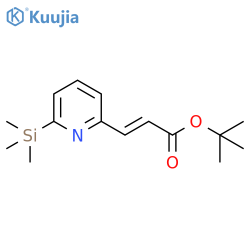 2-Propenoic acid, 3-[6-(trimethylsilyl)-2-pyridinyl]-, 1,1-dimethylethylester, (2E)- structure
