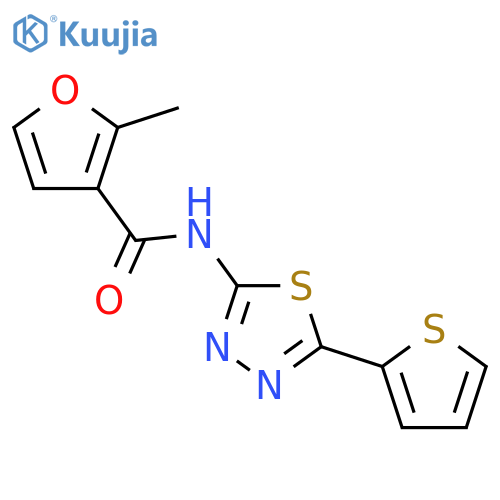2-methyl-N-(5-thien-2-yl-1,3,4-thiadiazol-2-yl)-3-furamide structure