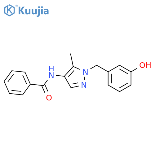 Benzamide, N-[1-[(3-hydroxyphenyl)methyl]-5-methyl-1H-pyrazol-4-yl]- structure