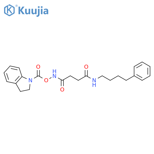 Butanediamide,N-[[(2,3-dihydro-1H-indol-1-yl)carbonyl]oxy]-N'-(4-phenylbutyl)- structure