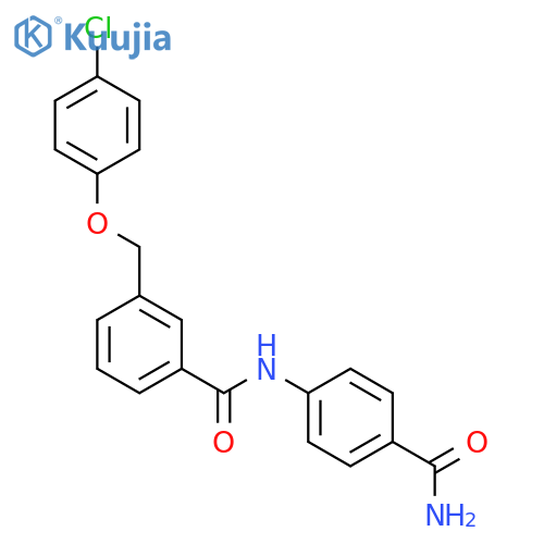 N-(4-carbamoylphenyl)-3-[(4-chlorophenoxy)methyl]benzamide structure