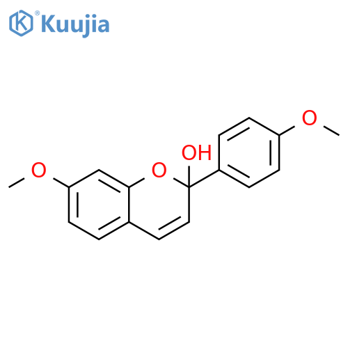 2H-1-Benzopyran-2-ol, 7-methoxy-2-(4-methoxyphenyl)- structure