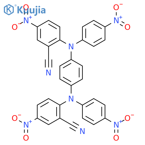 Benzonitrile, 2,2'-[1,4-phenylenebis[(4-nitrophenyl)imino]]bis[5-nitro- structure