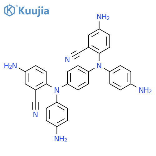 Benzonitrile, 2,2'-[1,4-phenylenebis[(4-aminophenyl)imino]]bis[5-amino- structure