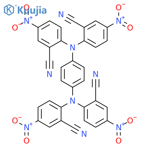 BENZONITRILE, 2,2',2'',2'''-(1,4-PHENYLENEDINITRILO)TETRAKIS[5-NITRO- structure