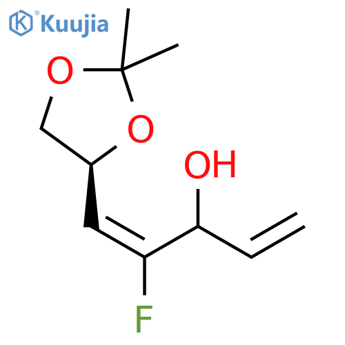 1,4-Pentadien-3-ol, 1-[(4S)-2,2-dimethyl-1,3-dioxolan-4-yl]-2-fluoro-,(1E)- structure