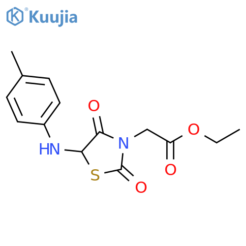 ethyl 2-{5-(4-methylphenyl)amino-2,4-dioxo-1,3-thiazolidin-3-yl}acetate structure