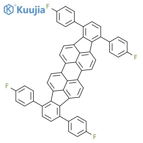 DIINDENO[1,2,3-CD:1',2',3'-LM]PERYLENE, 1,4,9,12-TETRAKIS(4-FLUOROPHENYL)- structure
