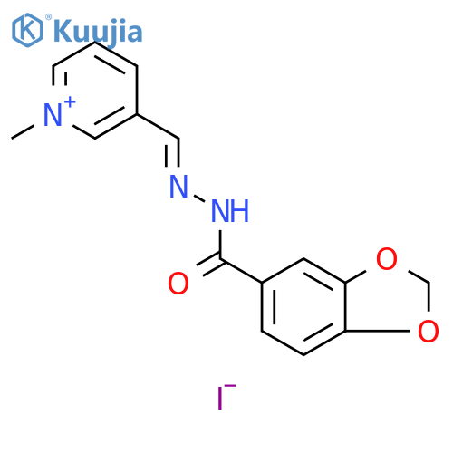 Pyridinium,3-[[(1,3-benzodioxol-5-ylcarbonyl)hydrazono]methyl]-1-methyl-, iodide structure