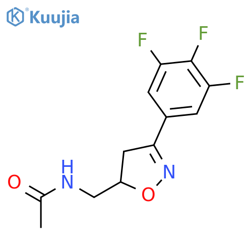 Acetamide,N-[[(5S)-4,5-dihydro-3-(3,4,5-trifluorophenyl)-5-isoxazolyl]methyl]- structure