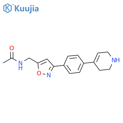 Acetamide,N-[[3-[4-(1,2,3,6-tetrahydro-4-pyridinyl)phenyl]-5-isoxazolyl]methyl]- structure