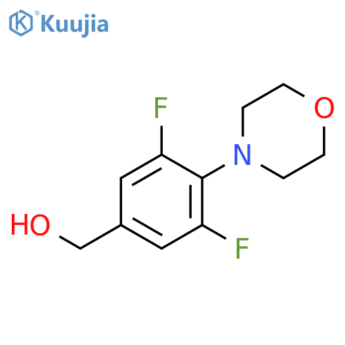 Benzenemethanol, 3,5-difluoro-4-(4-morpholinyl)- structure