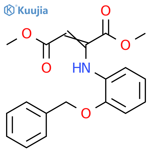2-Butenedioic acid, 2-[[2-(phenylmethoxy)phenyl]amino]-, dimethyl ester structure
