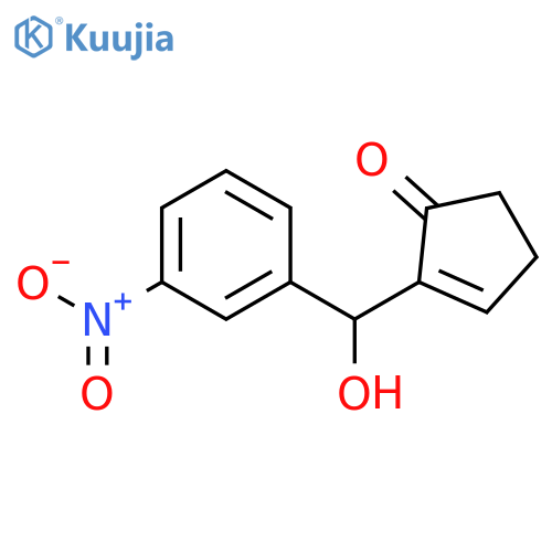 2-Cyclopenten-1-one, 2-[hydroxy(3-nitrophenyl)methyl]- structure