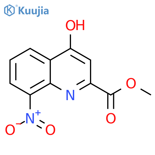 2-Quinolinecarboxylic acid, 4-hydroxy-8-nitro-, methyl ester structure